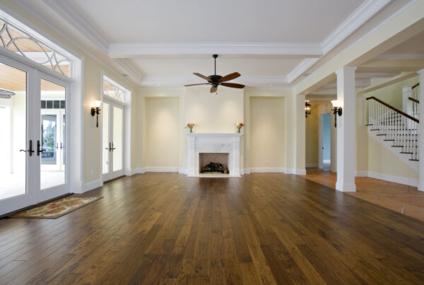 Living Room with No Furniture and Wooden Floors